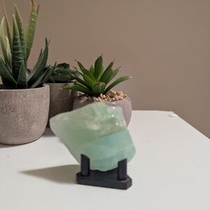 Green Fluorite Decorative Crystal on Stand